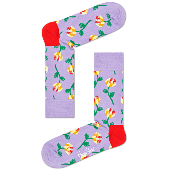 Happy Socks Women's Crew Socks - Hand Flower