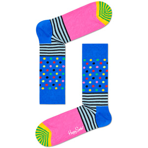 Happy Socks Women's Crew Socks - Stripes & Dots