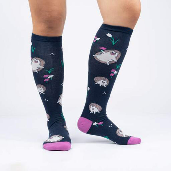 Sock It To Me Women's Knee High Socks - Rollin' with my Hedgehog