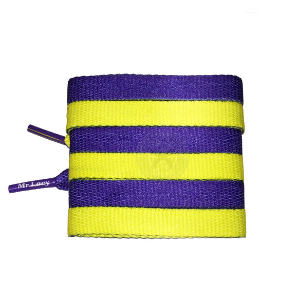 Mr Lacy Clubbies - Violet & Yellow Two Tone Shoelaces